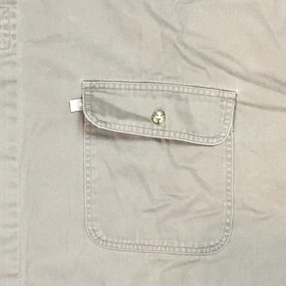 CONSENSUS Men’s Long-Sleeved Khaki Button Down Shirt Size XXL EUC Big & Tall - Picture 2 of 9